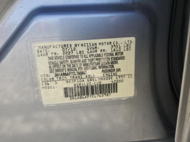 Photo 10 from auction – 2012 NISSAN SENTRA 2.0 with VIN 3N1AB6AP7CL765987