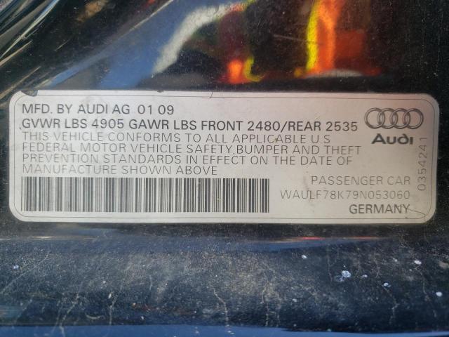 Photo 10 from auction – 2009 AUDI A4 2.0T QU with VIN WAULF78K79N053060