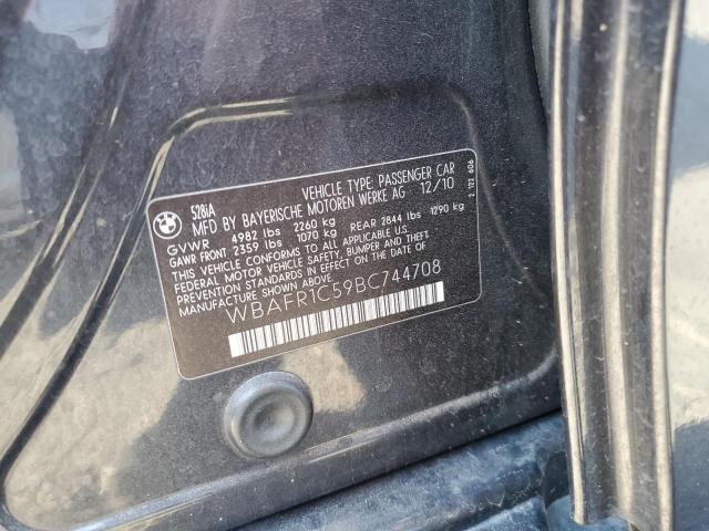 Photo 10 from auction – 2011 BMW 528 I with VIN WBAFR1C59BC744708