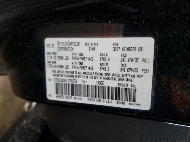 Photo 10 from auction – 2004 DODGE RAM 1500 S with VIN 1D7HU18D84J270376