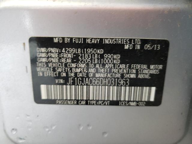 Photo 10 from auction – 2013 SUBARU IMPREZA PR with VIN JF1GJAC66DH031963