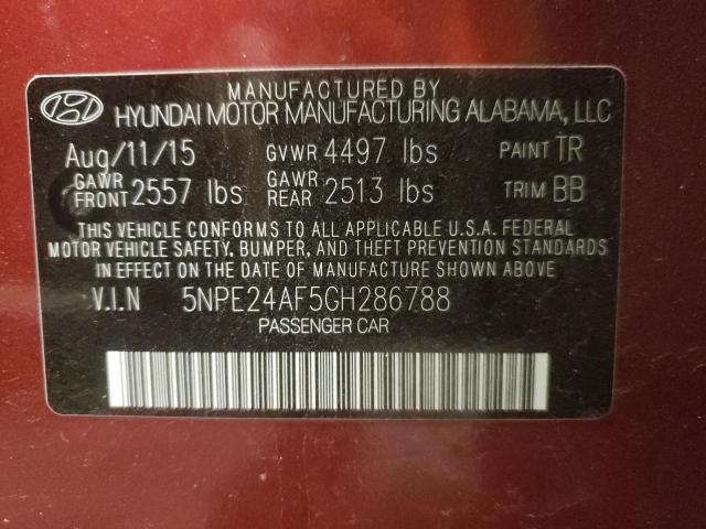 Photo 10 from auction – 2016 HYUNDAI SONATA SE with VIN 5NPE24AF5GH286788