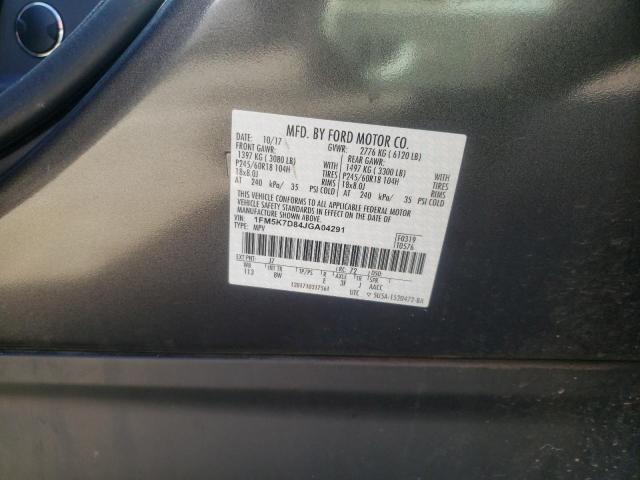 Photo 10 from auction – 2018 FORD EXPLORER X with VIN 1FM5K7D84JGA04291