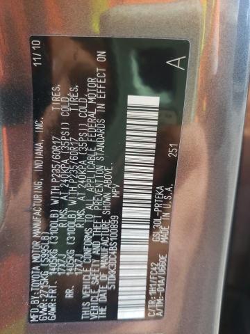 Photo 10 from auction – 2011 TOYOTA SIENNA LE with VIN 5TDKK3DC4BS100899
