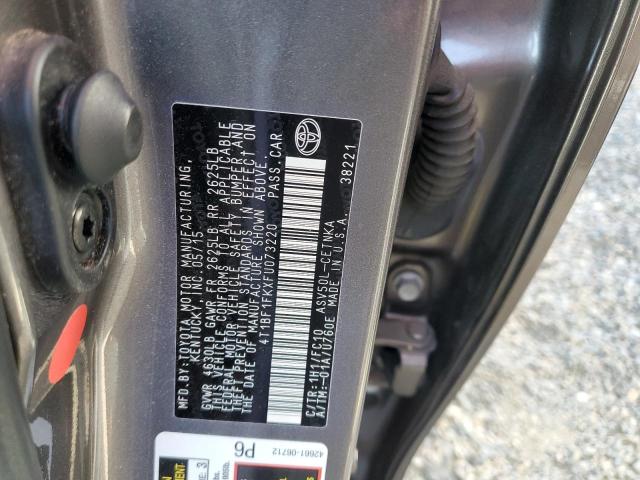 Photo 10 from auction – 2015 TOYOTA CAMRY LE with VIN 4T1BF1FKXFU073220