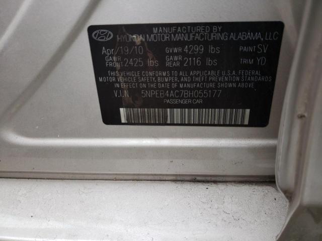 Photo 10 from auction – 2011 HYUNDAI SONATA GLS with VIN 5NPEB4AC7BH055177