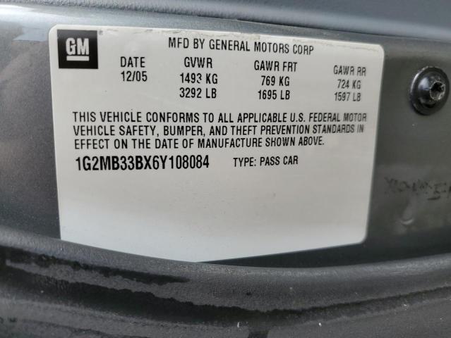 Photo 10 from auction – 2006 PONTIAC SOLSTICE with VIN 1G2MB33BX6Y108084