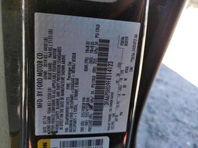 Photo 10 from auction – 2015 FORD FUSION SE with VIN 3FA6P0HD9FR114123