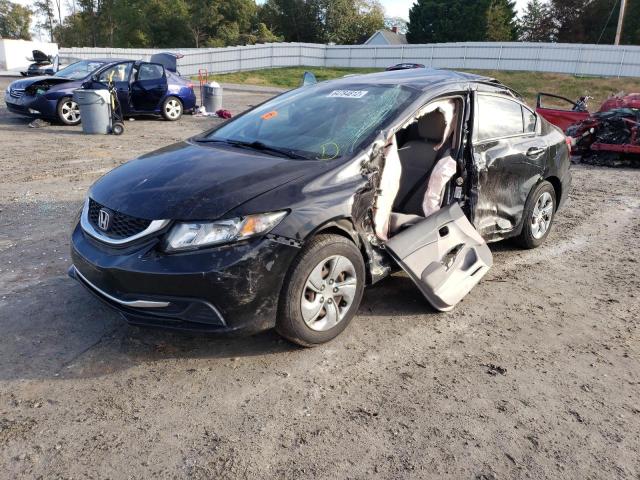 Photo 2 from auction – 2014 HONDA CIVIC LX with VIN 19XFB2F53EE263035