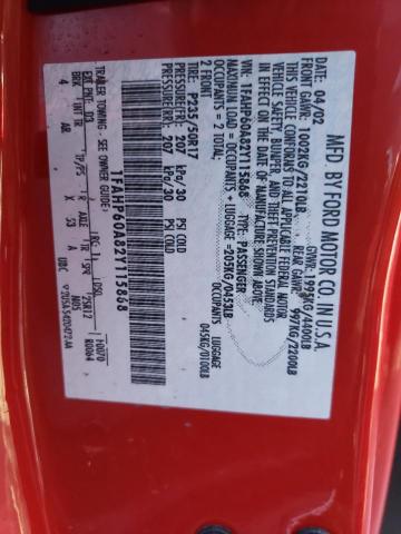 Photo 10 from auction – 2002 FORD THUNDERBIR with VIN 1FAHP60A82Y115868