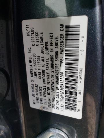 Photo 10 from auction – 2011 HONDA ACCORD with VIN 1HGCP2F38BA127258