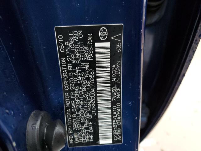 Photo 10 from auction – 2010 TOYOTA PRIUS with VIN JTDKN3DU0A0182857