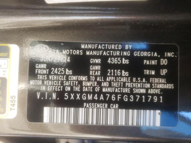 Photo 10 from auction – 2015 KIA OPTIMA LX with VIN 5XXGM4A76FG371791
