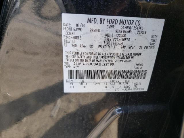 Photo 10 from auction – 2010 LINCOLN MKX with VIN 2LMDJ8JC0ABJ22198