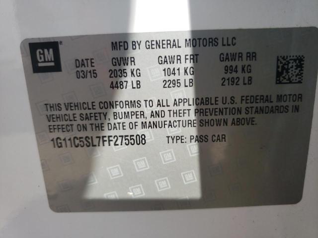Photo 10 from auction – 2015 CHEVROLET MALIBU 1LT with VIN 1G11C5SL7FF275508