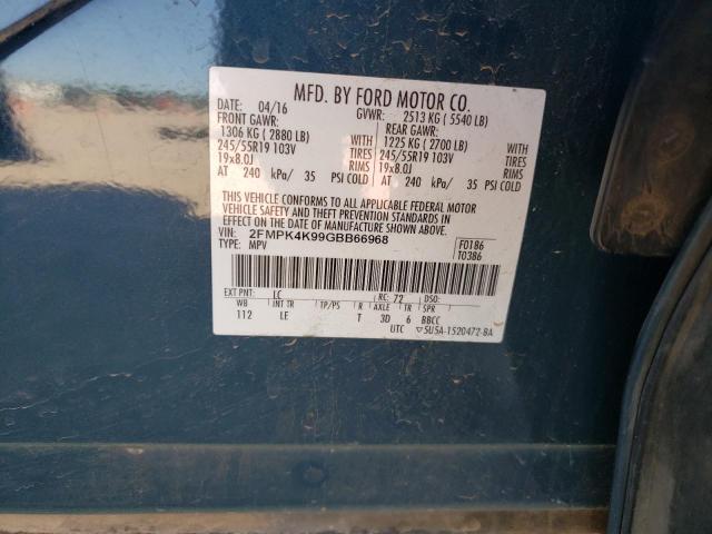 Photo 10 from auction – 2016 FORD EDGE TITAN with VIN 2FMPK4K99GBB66968