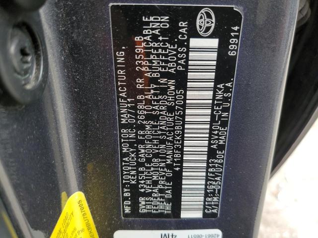 صورة رقم 10 من المزاد - 2011 TOYOTA CAMRY BASE مع VIN 4T1BF3EK9BU757005