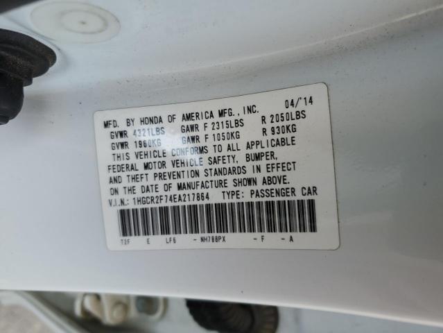 Photo 10 from auction – 2014 HONDA ACCORD EX with VIN 1HGCR2F74EA217864