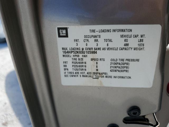 Photo 10 from auction – 2003 BUICK LESABRE CU with VIN 1G4HP52K63U105984