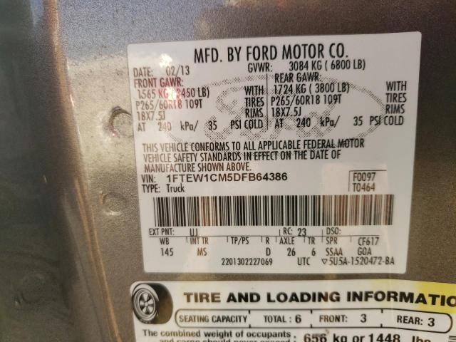 Photo 10 from auction – 2013 FORD F150 SUPER with VIN 1FTEW1CM5DFB64386