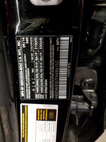 Photo 10 from auction – 2015 MERCEDES-BENZ ML 250 BLU with VIN 4JGDA0EB7FA486152