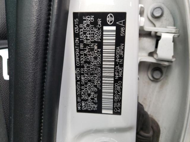 Photo 10 from auction – 2015 TOYOTA PRIUS C with VIN JTDKDTB36F1585014