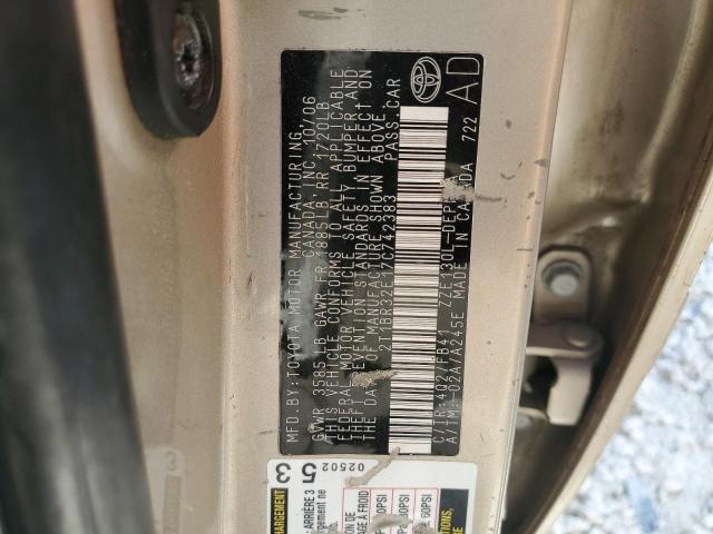 Photo 10 from auction – 2007 TOYOTA COROLLA CE with VIN 2T1BR32E17C742383