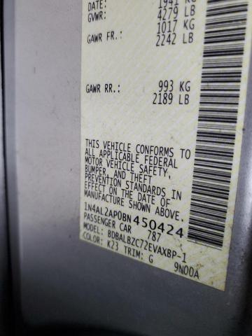 Photo 10 from auction – 2011 NISSAN ALTIMA BAS with VIN 1N4AL2AP0BN450424
