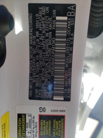 Photo 10 from auction – 2018 TOYOTA COROLLA L with VIN 5YFBURHE2JP841343
