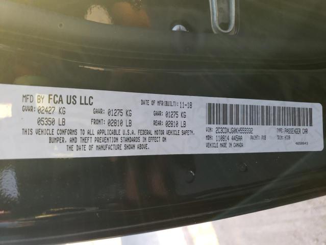 Photo 10 from auction – 2019 DODGE CHARGER SX with VIN 2C3CDXJG0KH559332