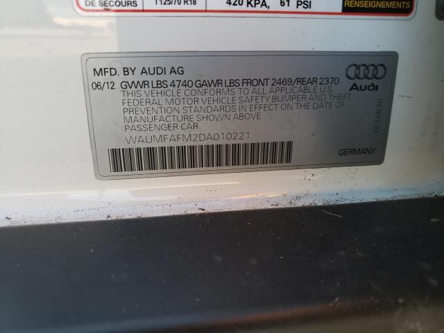 Photo 10 from auction – 2013 AUDI A3 PREMIUM with VIN WAUMFAFM2DA010221