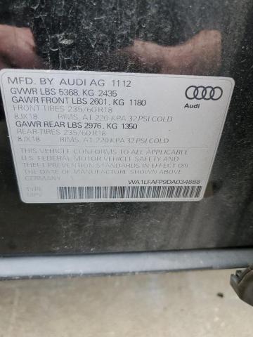 Photo 10 from auction – 2013 AUDI Q5 PREMIUM with VIN WA1LFAFP9DA034888