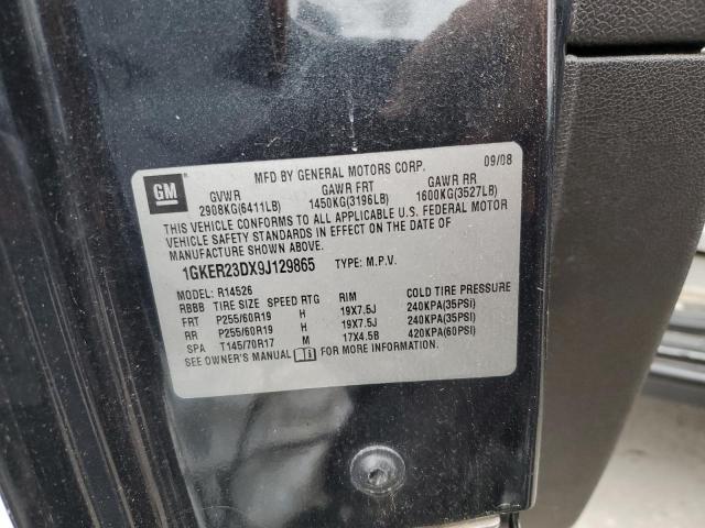 Photo 10 from auction – 2009 GMC ACADIA SLT with VIN 1GKER23DX9J129865