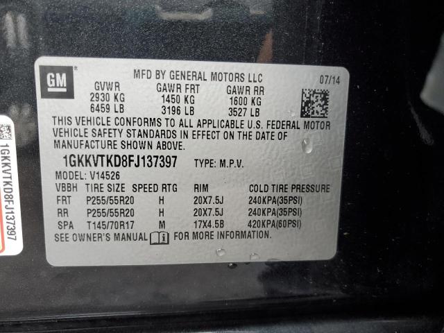 Photo 10 from auction – 2015 GMC ACADIA DEN with VIN 1GKKVTKD8FJ137397