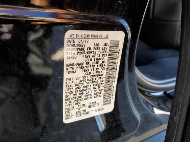 Photo 10 from auction – 2017 INFINITI QX70 with VIN JN8CS1MUXHM143590