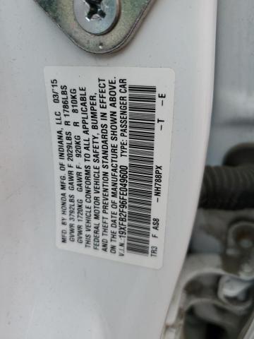 Photo 10 from auction – 2015 HONDA CIVIC EXL with VIN 19XFB2F96FE049600