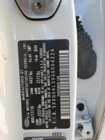 Photo 10 from auction – 2016 KIA OPTIMA EX with VIN 5XXGU4L39GG064224