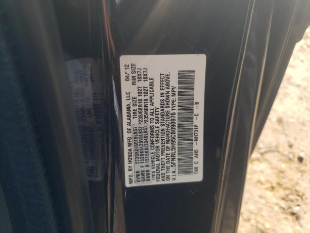 Photo 10 from auction – 2012 HONDA ODYSSEY TO with VIN 5FNRL5H95CB090976