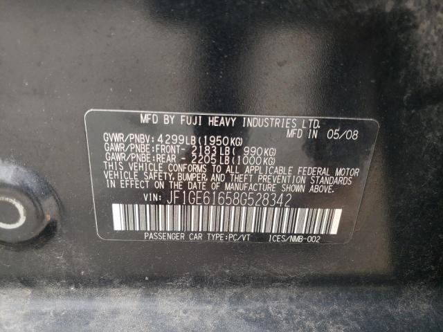 Photo 10 from auction – 2008 SUBARU IMPREZA 2. with VIN JF1GE61658G528342