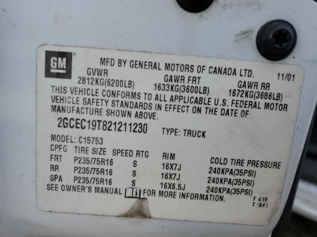 Photo 10 from auction – 2002 CHEVROLET SILVERADO with VIN 2GCEC19T821211230
