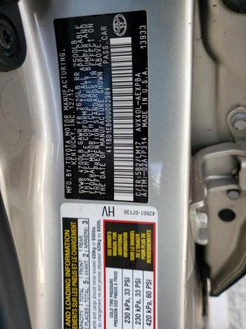 Photo 10 from auction – 2013 TOYOTA AVALON HYB with VIN 4T1BD1EB0DU002984