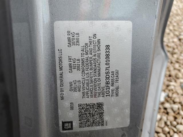 Photo 10 from auction – 2020 CHEVROLET CAMARO LS with VIN 1G1FB3DS7L0108338