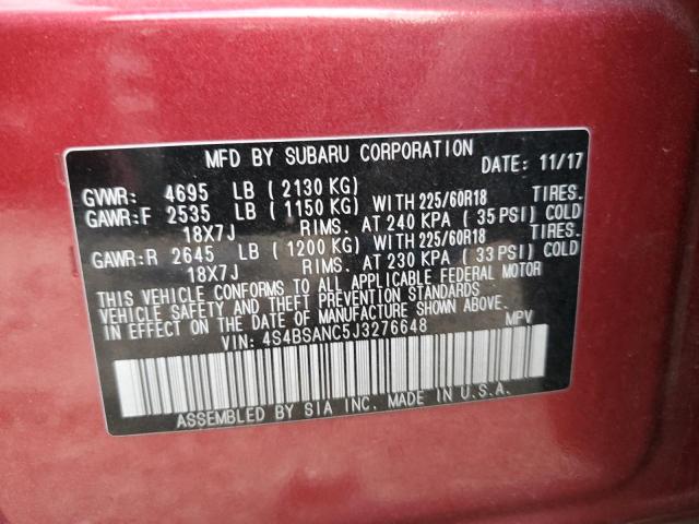 Photo 10 from auction – 2018 SUBARU OUTBACK 2. with VIN 4S4BSANC5J3276648