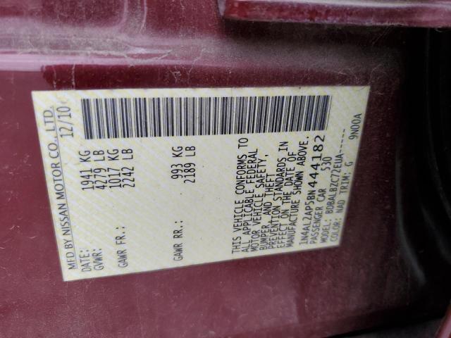 Photo 10 from auction – 2011 NISSAN ALTIMA BAS with VIN 1N4AL2AP5BN444182