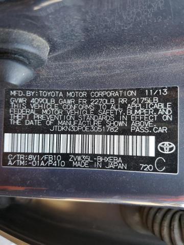 Photo 10 from auction – 2014 TOYOTA PRIUS PLUG with VIN JTDKN3DP0E3051782