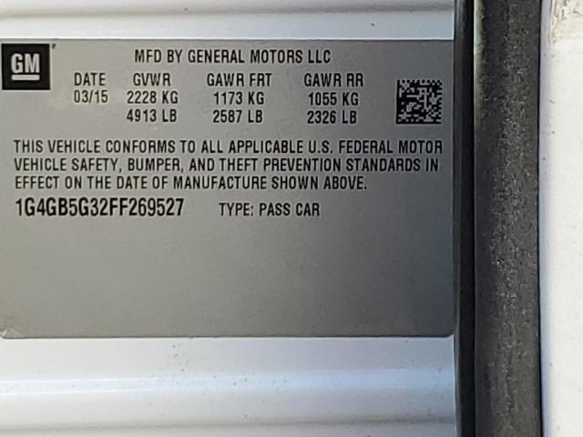 Photo 10 from auction – 2015 BUICK LACROSSE with VIN 1G4GB5G32FF269527