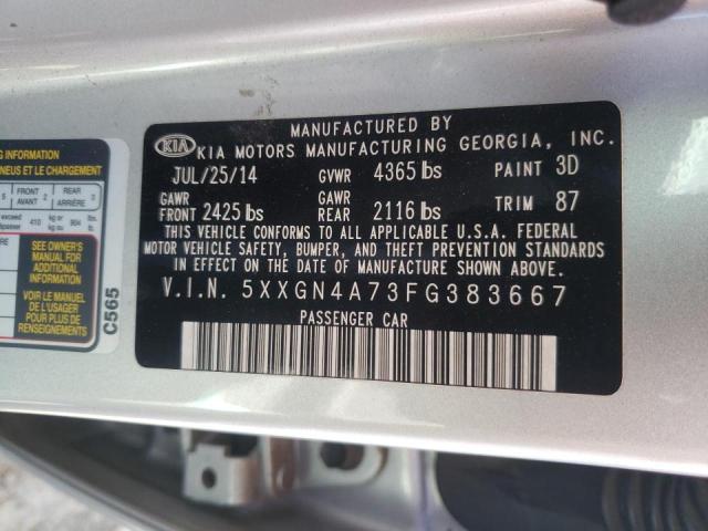 Photo 10 from auction – 2015 KIA OPTIMA EX with VIN 5XXGN4A73FG383667