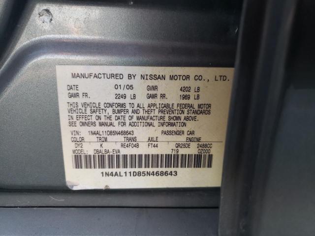 Photo 10 from auction – 2005 NISSAN ALTIMA MAN with VIN 1N4AL11D85N468643