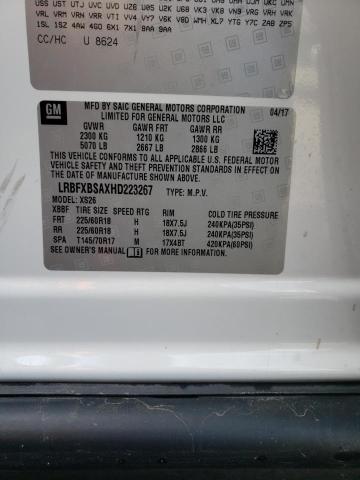 Photo 10 from auction – 2017 BUICK ENVISION E with VIN LRBFXBSAXHD223267