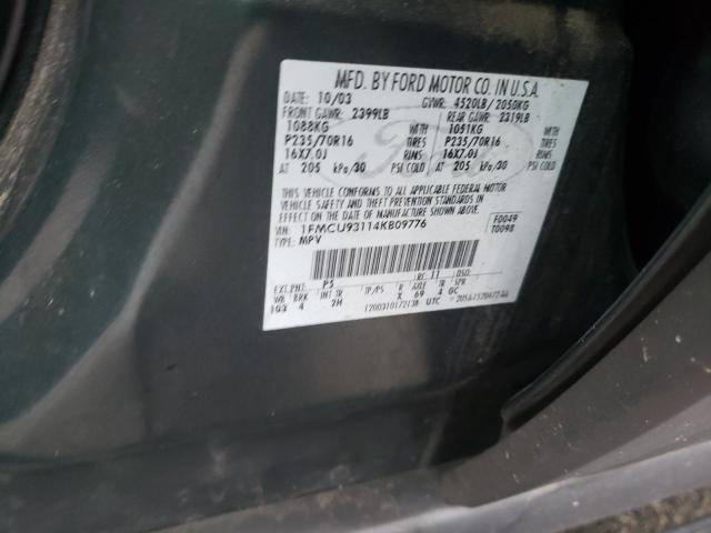 Photo 10 from auction – 2004 FORD ESCAPE XLT with VIN 1FMCU93114KB09776